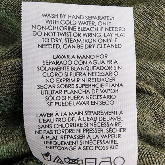 CABI Womens Reveal Tee Army Green Twisted Knot Hem M Long Sleeves Soft Knit 3623 - Picture 9 of 9